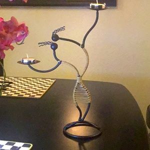 African Art, candle holder”🌷